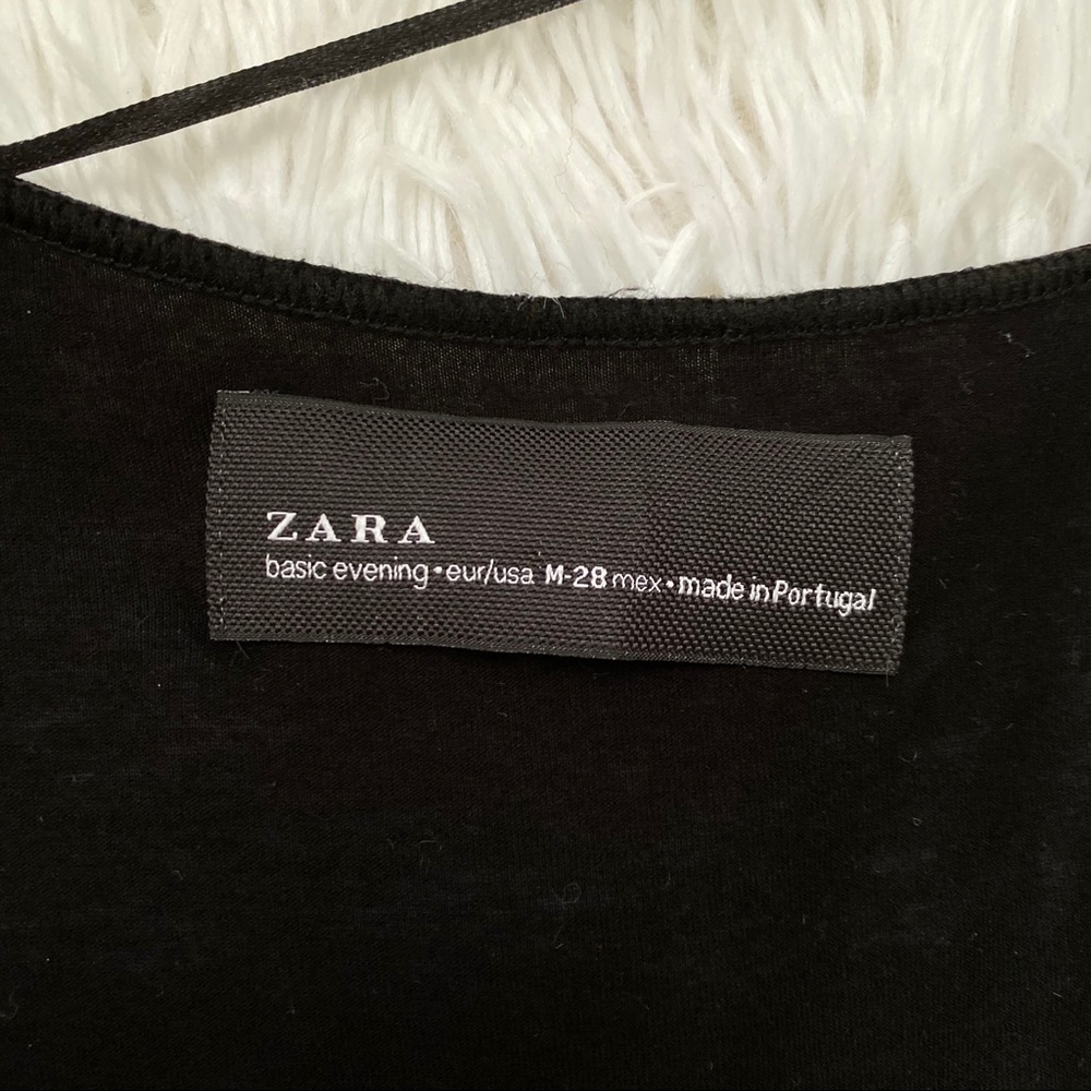 Zara Basic Evening Black Stud Sleeveless Top Shirt - image 3